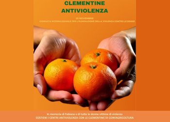 Tornano le clementine antiviolenza di Confagricoltura in occasione della Giornata Internazionale per l’eliminazione della violenza contro le donne