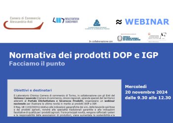 Webinar gratuito sulle novitÃ  per i prodotti DOP e IGP